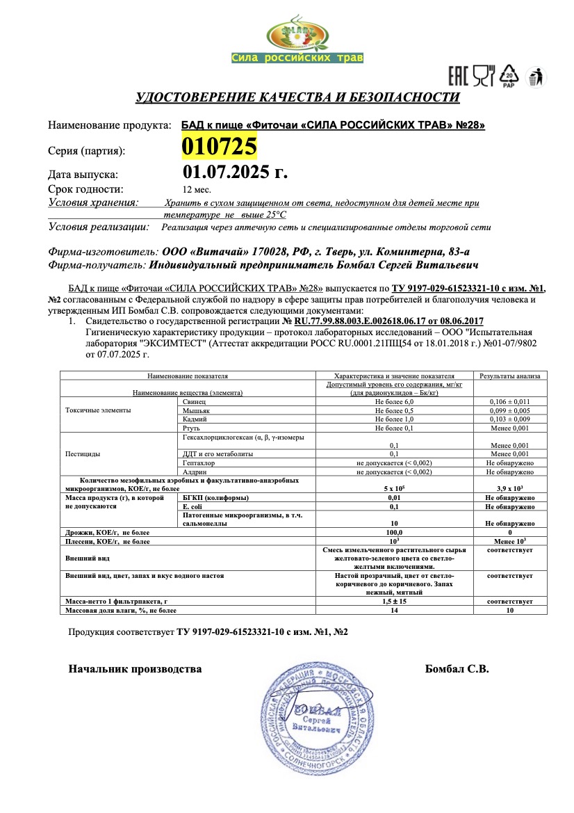 Паспорт №072025